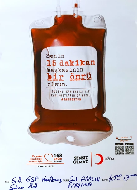 SÜ GSF Öğrencilerinden kan bağışı